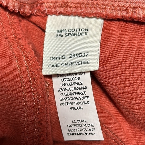 LL BEAN Favorite Fit Denim Skirt Rust Sz 10p - Picture 6 of 6